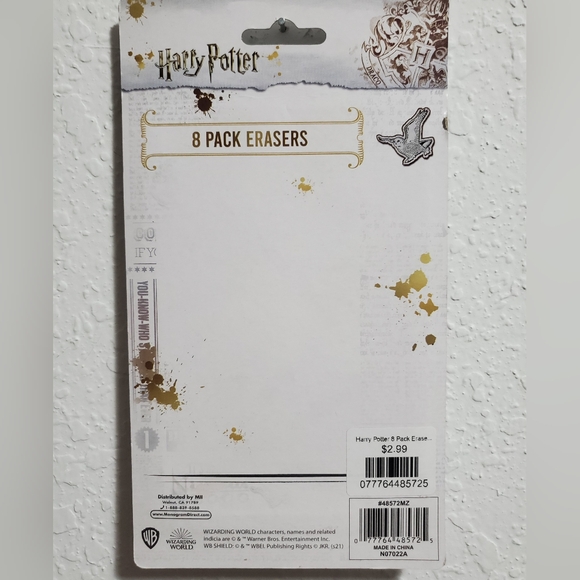 NWOT Harry Potter Socks and Erasers - Picture 6 of 6